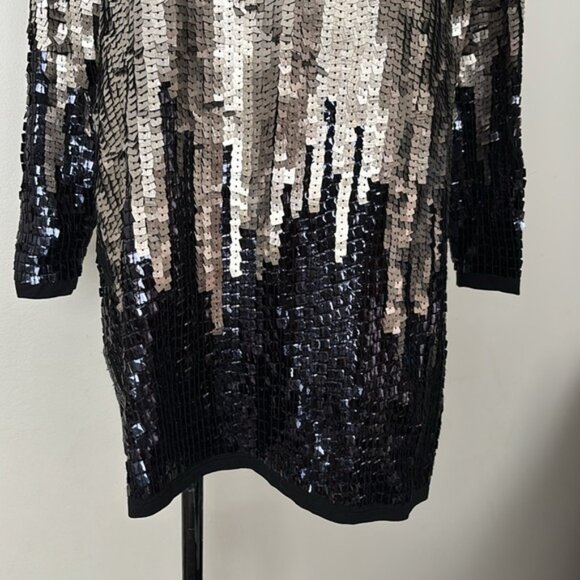 Zara Sequin Plunging Back V Dress Sz S - Picture 6 of 10